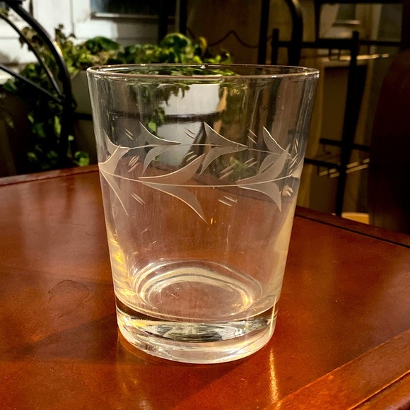 tiffin franciscan crystal Etched Whiskey Glasses Set Of 6 - Picture 2 of 4